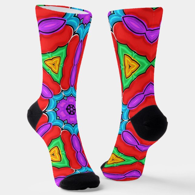 Bright Socks Fractal Seamless Patterns 0041992 Socken (Gewinkelt)