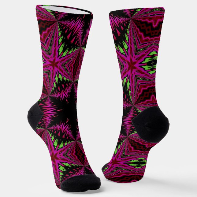 Bright Socks Fractal Seamless Patterns 0041994 Socken (Gewinkelt)