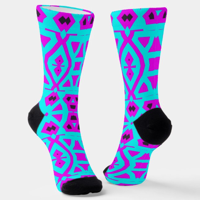 Bright Socks Fractal Seamless Patterns 0041996 Socken (Gewinkelt)