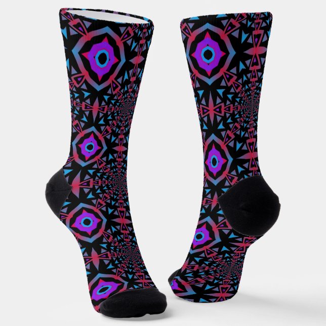 Bright Socks Fractal Seamless Patterns 0041999 Socken (Gewinkelt)