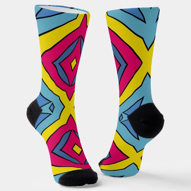 Bright Socks Fractal Seamless Patterns 0042001 Socken (Gewinkelt)