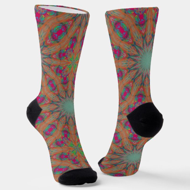 Bright Socks Fractal Seamless Patterns 0042005 Socken (Gewinkelt)