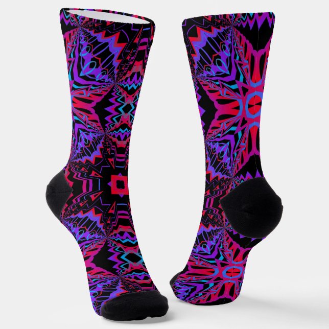 Bright Socks Fractal Seamless Patterns 0042013 Socken (Gewinkelt)