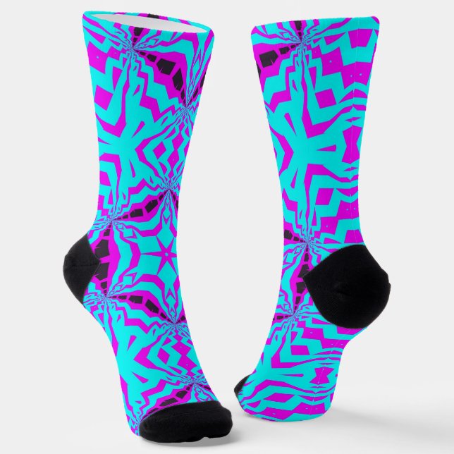 Bright Socks Fractal Seamless Patterns 0042019 Socken (Gewinkelt)