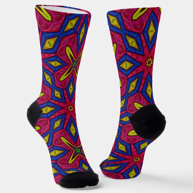 Bright Socks Fractal Seamless Patterns 0042020 Socken (Gewinkelt)