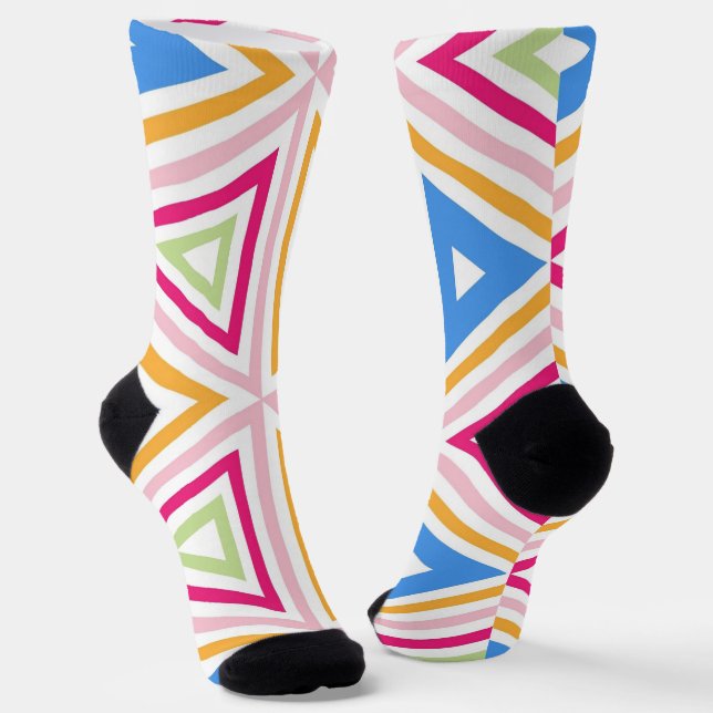 Bright Socks Fractal Seamless Patterns 0042023 Socken (Gewinkelt)