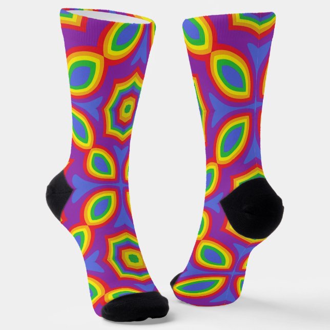 Bright Socks Fractal Seamless Patterns 0042030 Socken (Gewinkelt)
