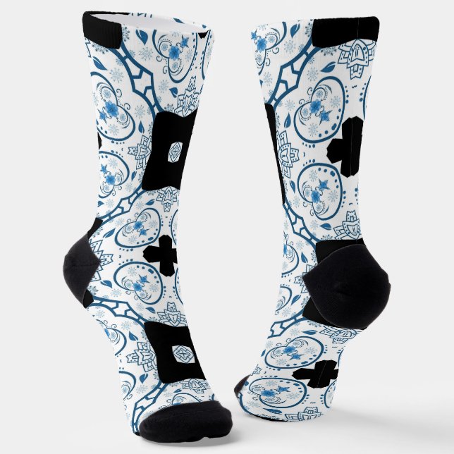 Bright Socks Fractal Seamless Patterns 0042044 Socken (Gewinkelt)