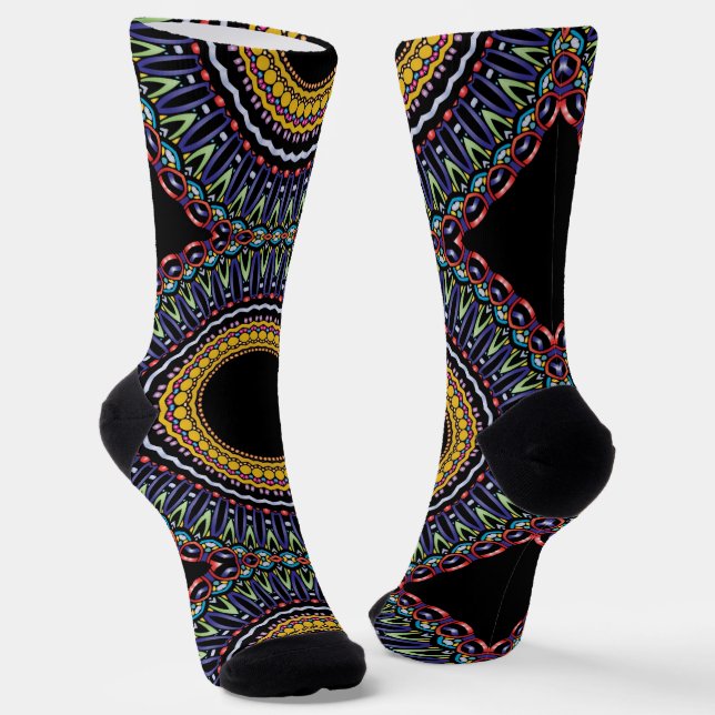 Bright Socks Fractal Seamless Patterns 0042051 Socken (Gewinkelt)