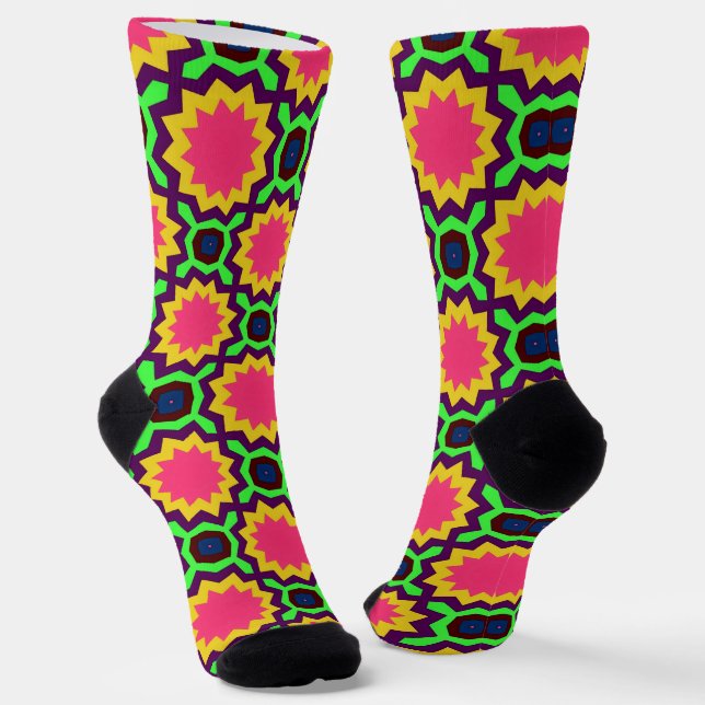 Bright Socks Fractal Seamless Patterns 0042054 Socken (Gewinkelt)