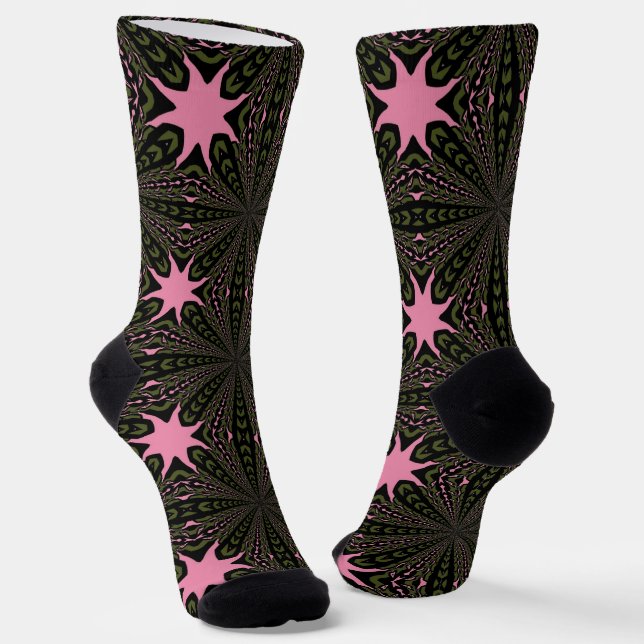 Bright Socks Fractal Seamless Patterns 0042057 Socken (Gewinkelt)