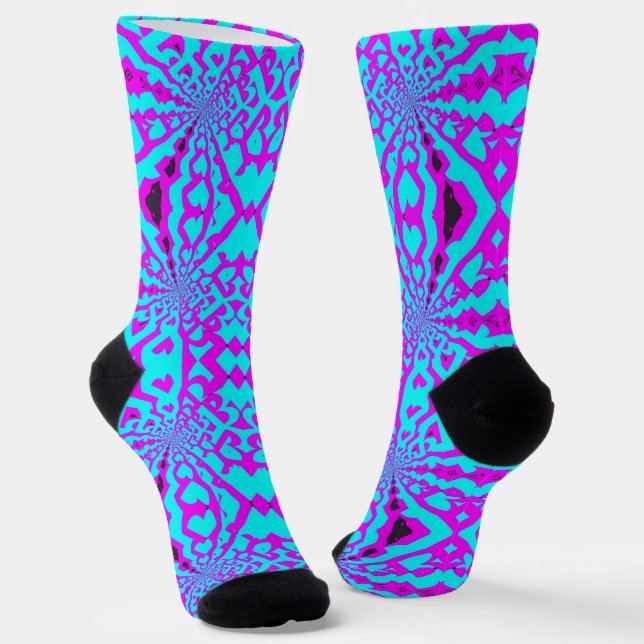 Bright Socks Fractal Seamless Patterns 0042070 Socken (Gewinkelt)
