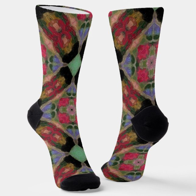Bright Socks Fractal Seamless Patterns 0042078 Socken (Gewinkelt)
