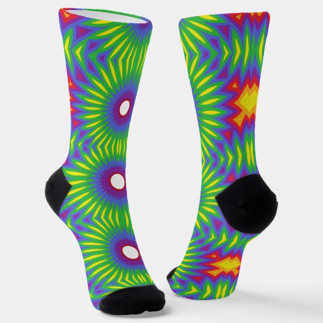 Bright Socks Fractal Seamless Patterns 0042080 Socken (Gewinkelt)