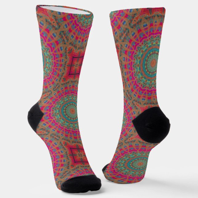 Bright Socks Fractal Seamless Patterns 0042086 Socken (Gewinkelt)