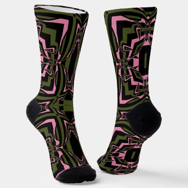Bright Socks Fractal Seamless Patterns 0042087 Socken (Gewinkelt)