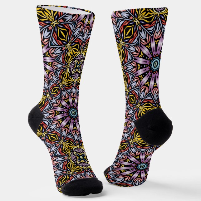 Bright Socks Fractal Seamless Patterns 0042094 Socken (Gewinkelt)