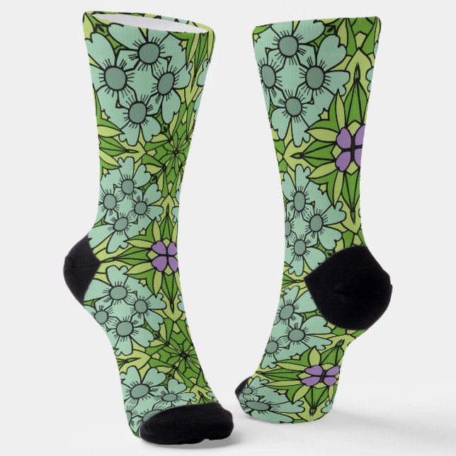 Bright Socks Fractal Seamless Patterns 0042102 Socken (Gewinkelt)