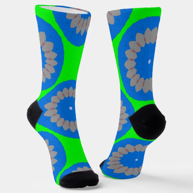 Bright Socks Fractal Seamless Patterns 0042104 Socken (Gewinkelt)