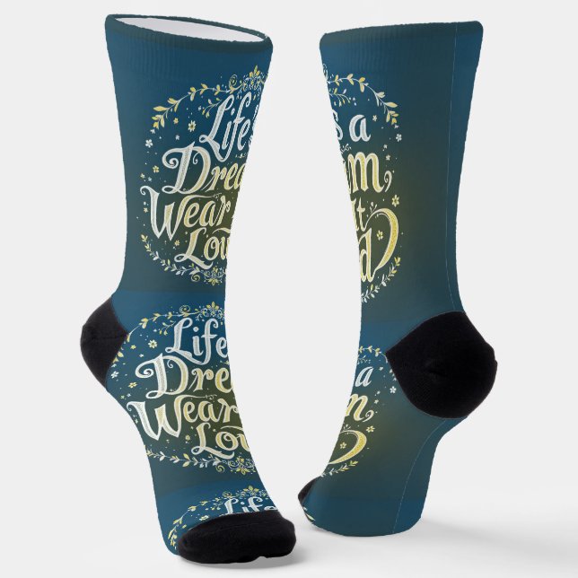Bright Socks Life's A Dream Wear It Loud 0044041 Socken (Gewinkelt)