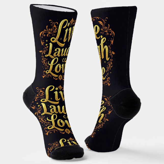 Bright Socks Live Laugh Love 0044022 Socken (Gewinkelt)