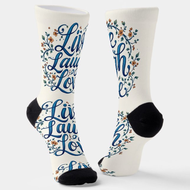 Bright Socks Live Laugh Love 0044077 Socken (Gewinkelt)