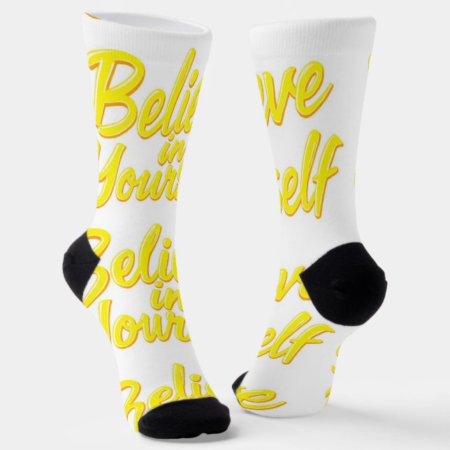 Bright Socks RANDOPIX Believe In Yourself 0039493 Socken (Gewinkelt)