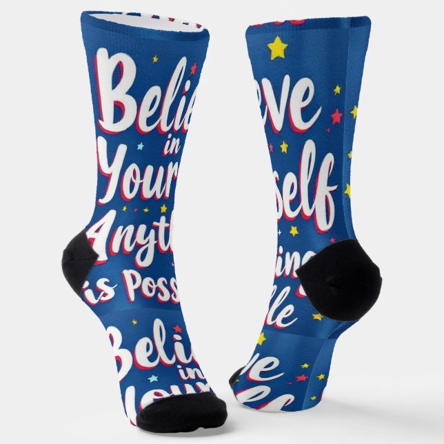 Bright Socks RANDOPIX Glaube an dich selbst 003949 Socken (Gewinkelt)