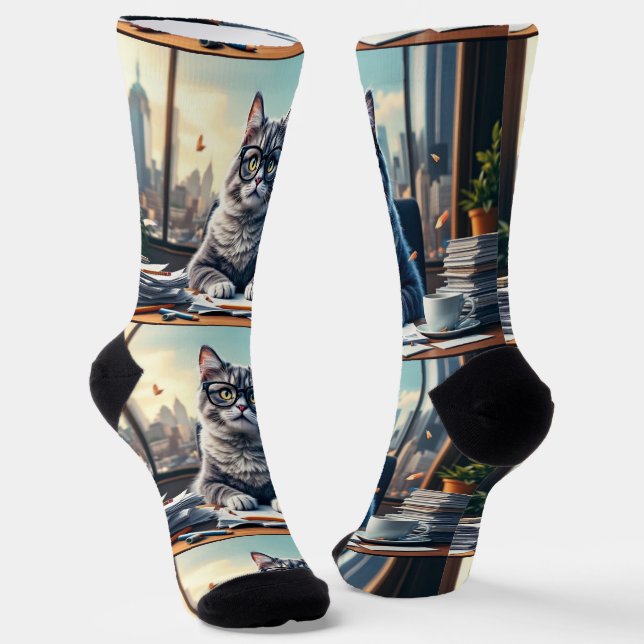 Bright Socks RANDOPIX School Cat 0039506 Socken (Gewinkelt)