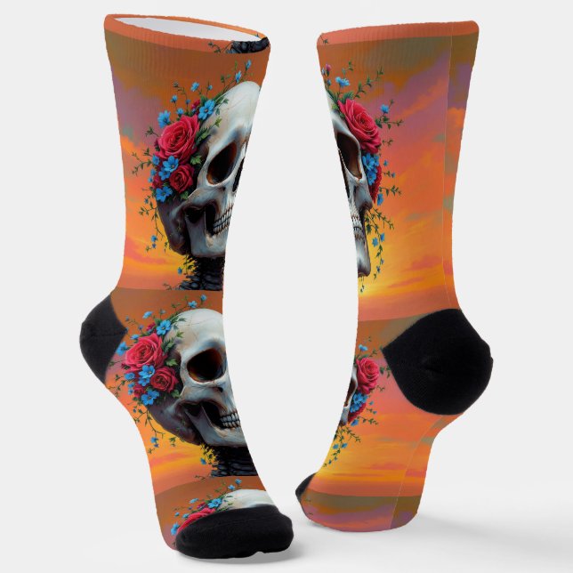 Bright Socks Skull Pics 0037634 Socken (Gewinkelt)