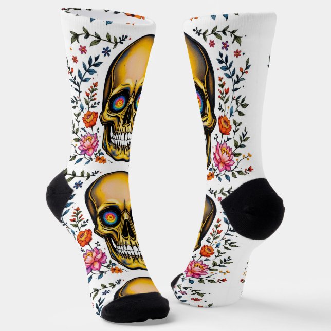 Bright Socks Skull Pics 0037639 Socken (Gewinkelt)