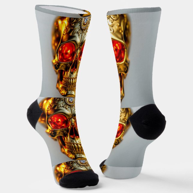 Bright Socks Skull Pics 0037643 Socken (Gewinkelt)