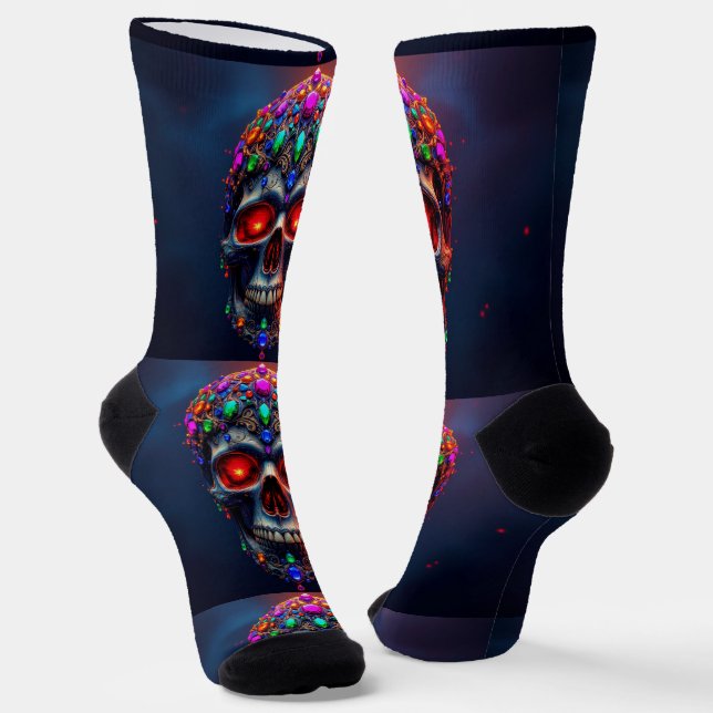 Bright Socks Skull Pics 0037646 Socken (Gewinkelt)