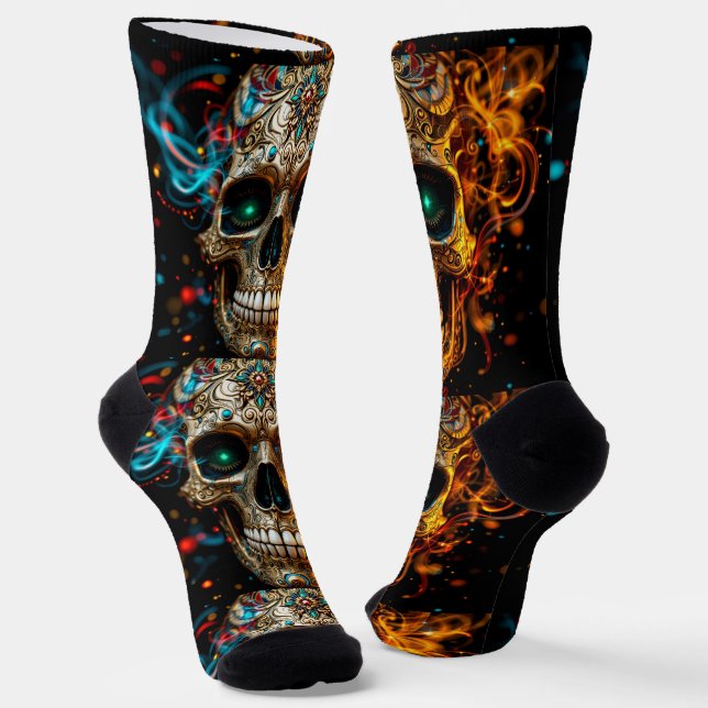 Bright Socks Skull Pics 0037647 Socken (Gewinkelt)
