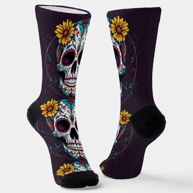 Bright Socks Skull Pics 0037649 Socken (Gewinkelt)