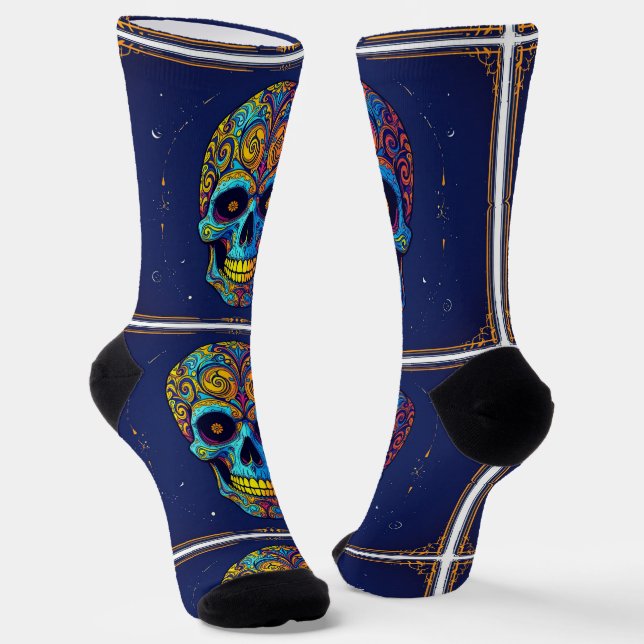 Bright Socks Skull Pics 0037659 Socken (Gewinkelt)