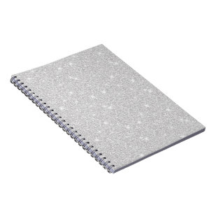 Bright Sparkle White Silver Farbe Frohe Weihnachte Notizblock