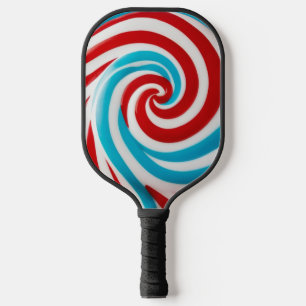 Bright Spiral Fun Farbenfroh Sweet Lollipop Monogr Pickleball Schläger