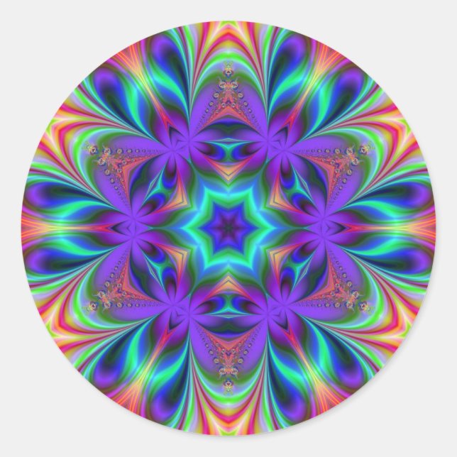 Bright Spirit Mandala Runder Aufkleber (Vorderseite)