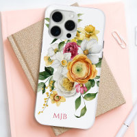 Bright Spring Floral Bouquet mit Monogram