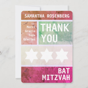Bright Star von David Bat Mitzvah Vielen Dank Dankeskarte