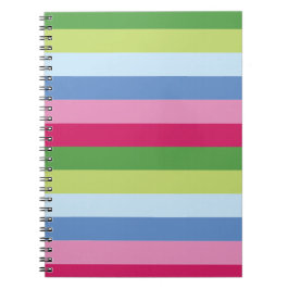Bright Stripe Spiral Notebook Notizblock