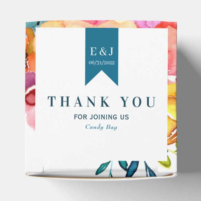 Bright Summer bunt Gastgeschenk Hochzeit Bag Geschenkschachtel (Oben)