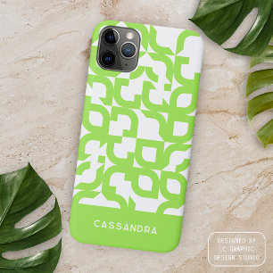 Bright Summer Lime Green Midjahrs Art Pattern iPhone 15 Pro Max Hülle