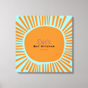 BRIGHT SUN MITZVAH Bat Bar Mitzvah Sign up Board Leinwanddruck