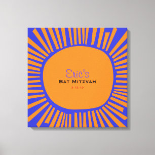 BRIGHT SUN MITZVAH Bat Bar Mitzvah Sign up Board Leinwanddruck