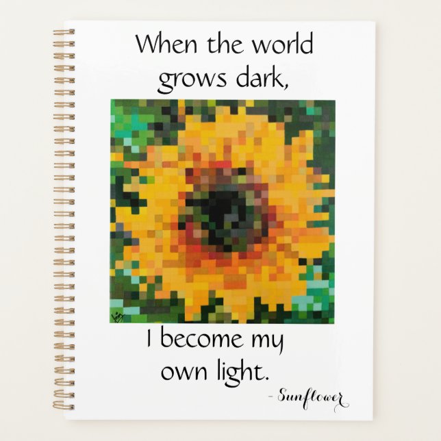Bright sunflower design planer (Vorderseite)