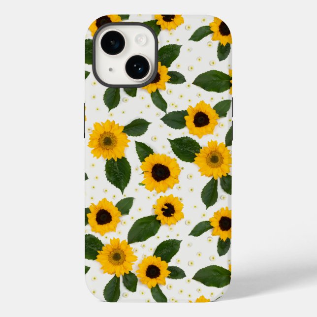 Bright sunflower pattern Case-Mate iPhone hülle (Rückseite)
