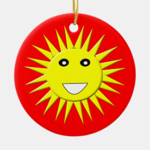 Bright Sunshine Custom Geburtstag Keramikornament