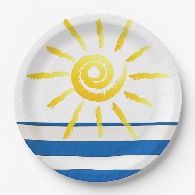 „Bright Sunshine“ Pappteller (Vorderseite)